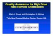 Quality Assurance for High Dose Rate Remote Afterloaders · Quality Assurance for High Dose Rate Remote Afterloaders. HISTORY HDR RALs used since 1960s for 60Co, 137Cs, 252Cf, and