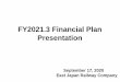 FY2021.3 Financial Plan Presentation...Contents 2 Trends Envisioned in Society during and after the COVID-19 Pandemic 4 Operating Expenses (non-consolidated) – FY2021.3 Plan 28 Rebuild