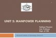 UNIT 2: MANPOWER PLANNING · Introduction 2 Manpower planning is the prime function of staffing. It is an essential requisite for organisational success. According to Gisele manpower