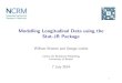 Modelling Longitudinal Data using the Stat-JR Package · Reading data in long form Most methods of longitudinal data analysis require data to be restructured so there is 1 record