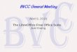 BVCC General Meeting · 4/9/2018  · Background patterns, solid colors, gradients, hatching, user-suppied BMP pic Different slide transitions Animation effects Default slide: Choose
