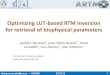 Optimizing LUT-based RTM inversion for retrieval of ......Optimizing LUT-based RTM inversion for retrieval of biophysical parameters Jochem 1Verrelst1, Juan Pablo Rivera , Anna Leoneko2,