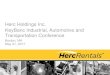 Herc Holdings Inc. KeyBanc Industrial, Automotive and …/media/Files/H/HERC-IR/reports-and... · KeyBanc Industrial, Automotive and Transportation Conference Boston, MA May 31, 2017