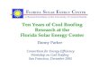 Ten Years of Cool Roofing Research at the Florida Solar Energy … … · o Metal Roofing long term exposure ¾Unfinished Galvanized ¾Unfinished Galvalume ¾IR Reflective Metal shingles