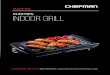 RJ23-SG indoor grill · 6. Place the drip tray back into the grill before plugging in or turning on. • NOTE: To use grill, fill the drip tray with water anywhere between the minimum