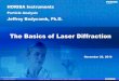 The Basics of Laser Diffraction - Horiba...Real component via literature or web search, Becke line, etc. Measure sample, vary imaginary component to see if/how results change Recalculate
