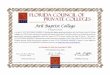 Ark Baptist College - Florida Council of Private Colleges · Is a Member For One Year From April 1, 2020 Ark Baptist College Use of certificate constitutes acceptance of responsibilities