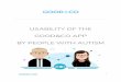 USABILITY OF THE GOOD&CO APP BY PEOPLE WITH AUTISM · 2019. 7. 23. · The aim of this mixed methods study is to assess the usability of the Good&Co app with a neurotypically diverse
