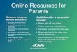 Online Resources for Parents · screen for the bookmark to aces.org bookmarks. •Your child [s teacher may provide additional links specific to your child [s needs, school, and classroom
