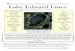 Lake Edward Lines · 2017. 6. 18. · Lake Edward Lines Newsletter of the Lake Edward Conservation Club Shore Soil Contents: 100% Sand Weed Line: ... through Amazon Smile and a small