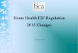 F2F Regulation Changes 2015...President & CEO, Visiting Nurse Association Health Group . What Has Changed? • Physician is responsible for documentation of F2F encounter and eligibility