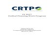 FY 2017 Unified Planning Work Program - CRTPO UPWP.pdf · FY 2017 Unified Planning Work Program Approved by the Charlotte Regional Transportation Planning Organization March 16, 2016