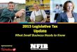 2015 Legislative Tax Update...Protecting Americans from Tax Hikes Act of 2015, signed into law on December 18, 2015. – The Act extended over 50 expiring tax provisions , making more