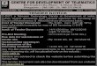CENTRE FOR DEVELOPMENT OF TELEMATICS · CENTRE FOR DEVELOPMENT OF TELEMATICS Electronics City, Phase – I, Hosur Road, ... Government of India, invites sealed quotations from reputed