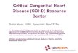 Critical Congenital Heart Disease (CCHD) Resource Center · Critical Congenital Heart Disease Work Group • Monthly work group calls with selected group of experts • Includes pediatric