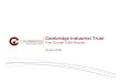 Cambridge Industrial Trust - ESR-REITesr-reit.listedcompany.com/misc/201210181550544_en.pdf · 2013. 7. 31. · 1Q2008 Key Achievements • Completed acquisition of 2 properties valued