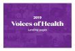 2019 Voices of Health ·