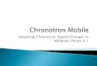 Adapting Chronotron Speed Changer to Windows Phone 8 · Compiling the native code for Windows Phone was relatively straightforward The actual processing algorithms were already developed
