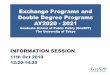 Exchange Programs and Double Degree Programs AY2020 - 2021 · International Affairs (MIA) ・Master of Public Policy (MPP) Master in Int'l Mgt. (MPGI) Graduate Programme for Transcultural