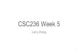 CSC236 Week 5ylzhang/csc236/files/lec05...No lecture or tutorial next week (reading week) But there IS a problem set (PS4) due on Friday Office hours: Tue 3-5, Wed 5-7, Fri 3-5 Week