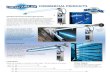 COMMERCIAL PRODUCTS€¦ · COMMERCIAL PRODUCTS Standard Commercial UV Light System The Standard Commercial UV System features high quality water-resistant UV-C lamps with convenient
