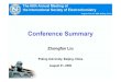 Conference Summary · Molecular Electrochemistry: Modification, Mediation and Design of Electrode Surfaces • Shi-Gang Sun (Xiamen University, China) Electrochemically Shape-Controlled