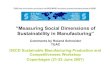 “Measuring Social Dimensions of Sustainability in Manufacturing” · 2016. 3. 29. · “Measuring Social Dimensions of Sustainability in Manufacturing” Comments by Roland Schneider