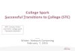College Spark Successful Transitions to College (STC) · • Engage network members over successive years, creating conditions for sustained collaboration and improvement practices
