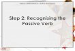 Step 2: Recognising the Passive Verb€¦ · Reasoning 2 Hafsa and Chuan are writing sentences in the passive voice. Who has written the sentence correctly? Explain how you know