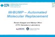 MrBUMP Automated Molecular Replacement · Top solution available from ccp4i Detailed results located in: /search_ In this directory,