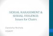 SEXUAL HARASSMENT & SEXUAL VIOLENCE: Issues for Chairs · • Sexual violence—stalking, DV, sexual assault • Harassment • Discrimination • Hate/bias • hdapp.ucdavis.edu