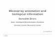 Microarray annotation and biological information · Function annotation Probably, the must important thing you want to know is what the genes or their products are concerned with,