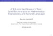 A TeX-oriented Research Topic: Synthetic Analysis on ... · A TEX-oriented Research Topic: Synthetic Analysis on Mathematical Expressions and Natural Language A TEX-driven Life É