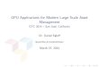 GPU Applications for Modern Large Scale Asset Management · GPU Applications for Modern Large Scale Asset Management Author: Dr. Daniel Egloff Subject: Modern portfolio theory, initially