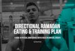 DIRECTIONAL RAMADAN EATING & TRAINING PLAN · Training a " er Taraweeh also burns extra calories and stimulates the metabolism but less so as training before I " ar. The hydration