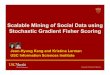 Scalable Mining of Social Data using Stochastic Gradient Fisher … · 2013. 10. 29. · Approximate Posterior Inference •Simplest Markov chain Monte Carlo (MCMC) algorithm. •Sampling
