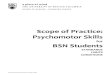 Scope of Practice: Psychomotor Skills - School of Nursing · 2016. 2. 10. · SCOPE OF PRACTICE This document is modeled after the Scope of Practice for Registered Nurses (CRNBC,