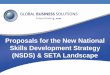 Proposals for the New National Skills Development Strategy … · 2019. 3. 26. · Status Quo •Still operating within the parameters of the existing legislation governing skills