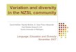Variation and diversity in the NZSL community€¦ · David McKee, Rachel McKee, & Sara Pivac Alexander Deaf Studies Research Unit Victoria University of Wellington Language, Education