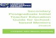 Secondary Postgraduate Initial Teacher Education Guide for ...€¦ · Master’s) and 120 for the PGDE (two thirds of a Master’s). A full Master’s degree is comprised of 180