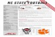 NC StATE FOOTBALL - Clemson Tigers€¦ · • This will mark the 10th time the Wolfpack has faced a top-10 team under Dave Doeren. • Clemson has won seven straight, and 14 of the