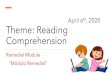 April 6th, 2020 Theme: Reading Comprehensionbibliotecamgp.weebly.com/uploads/3/1/2/0/3120714/reading_compre… · April 6th, 2020 Theme: Reading Comprehension Remedial Module “Módlo