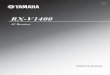 00 RX-V1400U EN - Yamaha Corporation€¦ · yamaha electronik europa g.m.b.h. siemensstr. 22-34, 25462 rellingen bei hamburg, f.r. of germany yamaha electronique france s.a. rue
