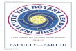 FACULTY—PART III - Rotary Leadership Institute of N.E ... · See how your club’s goals reflect those of your district and Rotary International’s strategic plan? Typically, Rotary