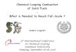 Chemical-Looping Combustion of Solid Fuels What is Needed ...€¦ · A 1000 MWth Boiler for Chemical -Looping Combustion of Solid Fuels - Discussion of Design and Costs , Applied
