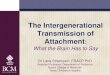 The Intergenerational Transmission of Attachment intergenerational.pdf · The Intergenerational Transmission of Attachment: What the Brain Has to Say Dr Lane Strathearn, FRACP PhD