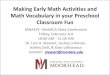 Making Early Math Activities and Math Vocabulary in your ... · • Use vocabulary cards and number cards to review the words. • Use Great Number Race! To reinforce vocabulary words