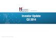 Investor Update Q3 2014€¦ · 11.05.2014  · – “Hype Cycle for Business Process Services and Outsourcing, 2014” – “Hype Cycle for IT Infrastructure and Outsourcing Services,
