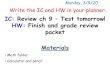 IC: Review ch 9 Test tomorrow! HW: Finish and grade review ...fwmath7.weebly.com/uploads/6/4/8/6/64864491/_19-20... · Ch. 9 Review Packet Answers: 1) Rectangular Prism 2) Triangular