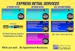 EXPRESS DETAIL SERVICES - Golden Nozzle Car Wash€¦ · Complimentary Car Wash. EXPRESS DETAIL SERVICES We Accept While you wait...No Appointment Necessary. EXPRESS WAX Delivers